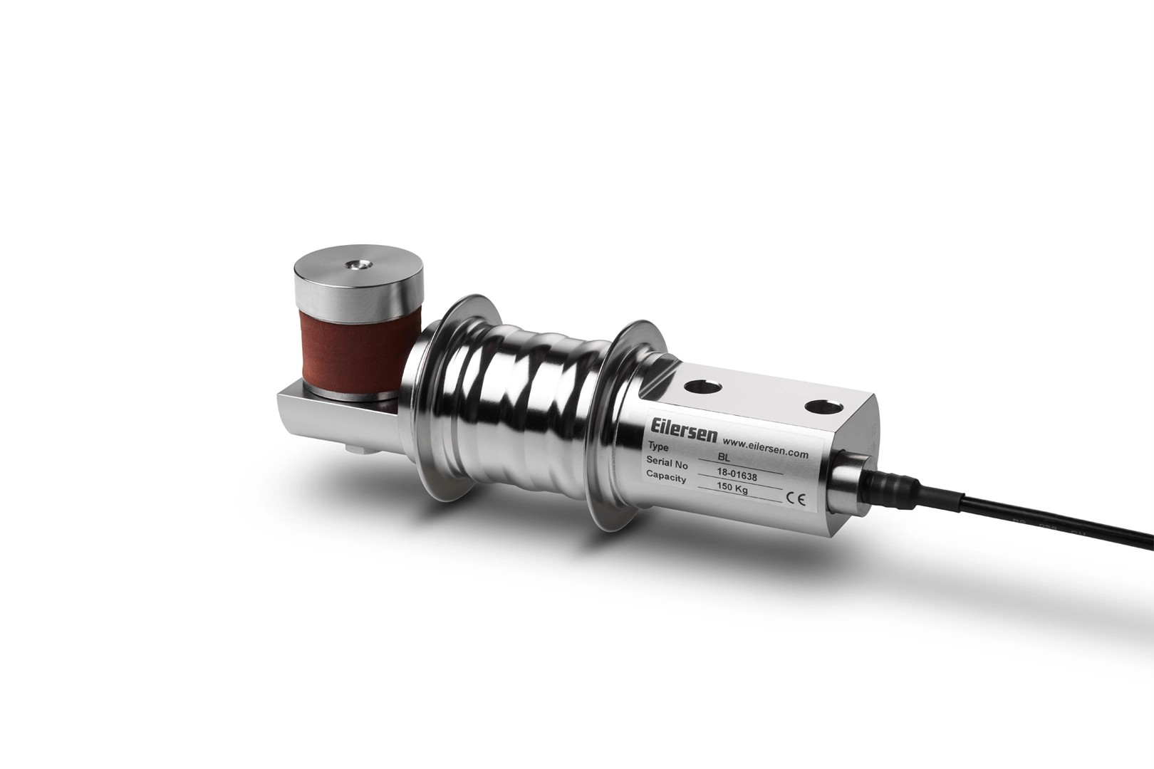 Eilersen hygienic beam load cell shown with 100kg mounting kit