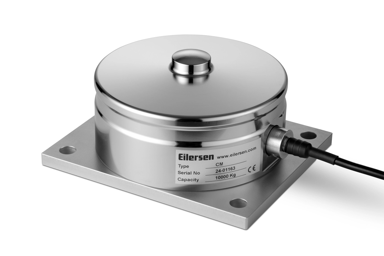 Eilersen Electric CM 125 compression load cell with standard base plate